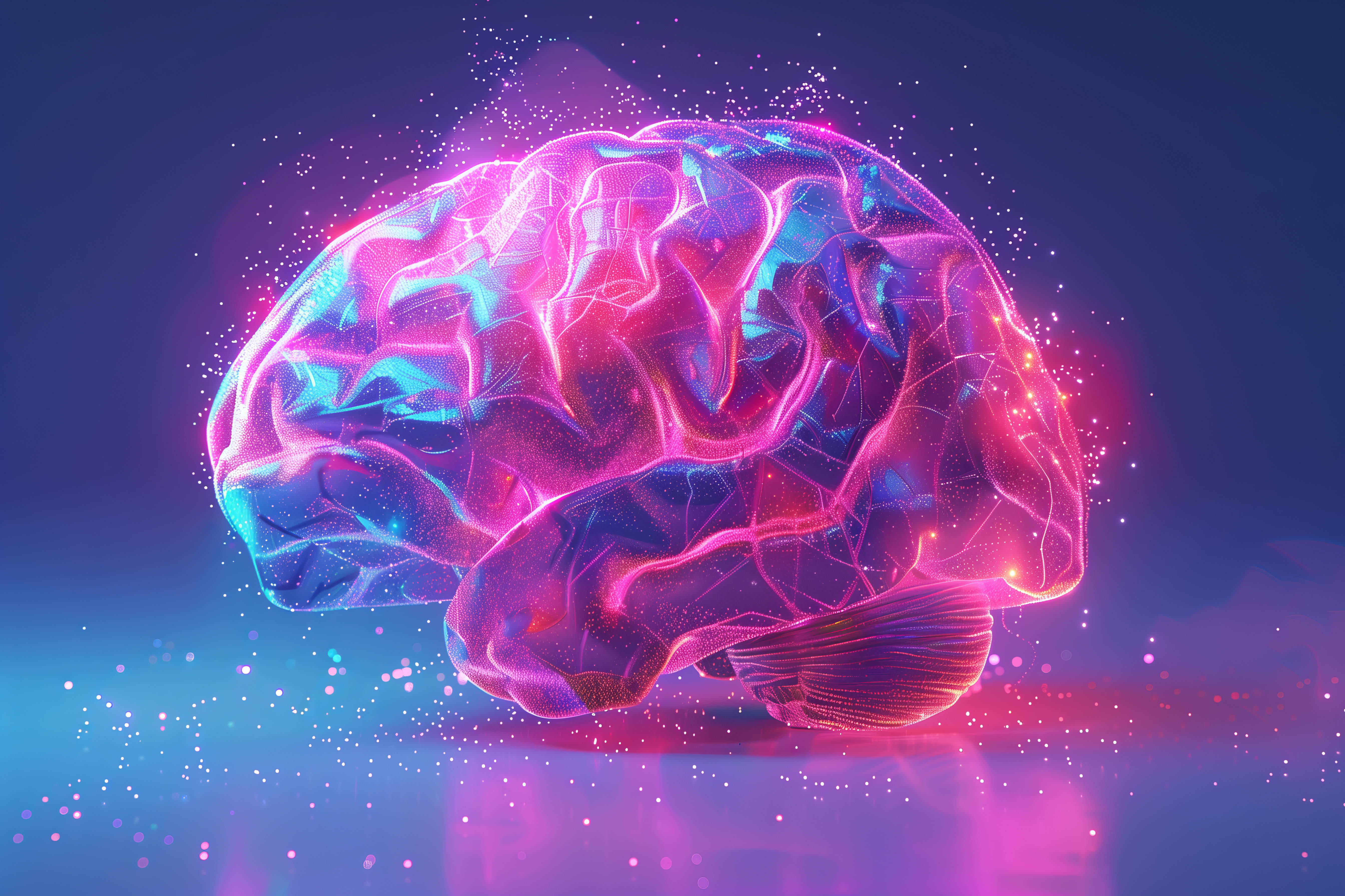 3D illustration of a human brain