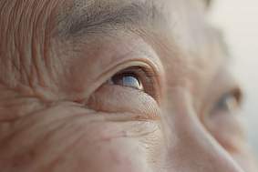 Image of the eyes of an older person