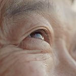 Image of the eyes of an older person